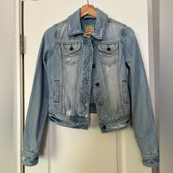 Abercrombie & Fitch Jackets & Blazers - Vintage 92 Abercrombie & Fitch Distressed Denim Jean Jacket